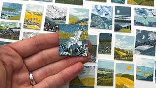 Making Miniature Print Collages - Printmaker Molly Lemon