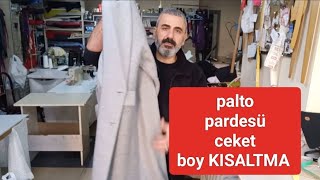 KAŞE PARDESÜ VE CEKET KESİMİ  #pardesü boy kısaltma nasıl ?   #ceket boy kesim #kaşe boykesim #abone