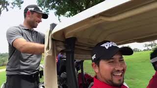 Harry Aziz Playing Golf With Charl Swartzel US Masters