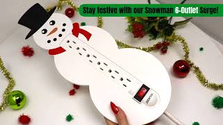 Holiday Surge Protector with Snowman Casing is the best way to celebrate holidays or gift someone!