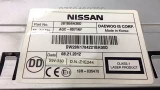 Extraction de code pin d'autoradio  
NISSAN AGC - 0071RF