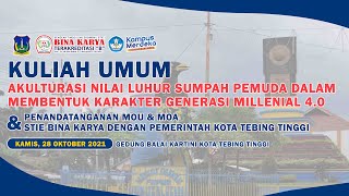 Kuliah Umum & Penandatanganan MOU & MOA STIE Bina Karya Dengan Pemerintah Kota Tebing Tinggi