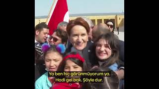 Meral Akşener'i gören çocuk; "HAYALLERİM GERÇEK OLDU"