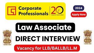 Law Associate at Corporate || Corporate Legal Jobs 2024 || Legal Jobs