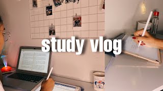 [ENG SUB] STUDY VLOG NOTURNO | NOVAS MATÉRIAS NA FACULDADE, RESUMOS NO IPAD... // study diaries