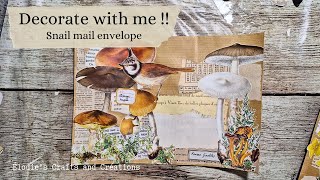 Decorate with me 🍄 an envelope with mushrooms for Lize !