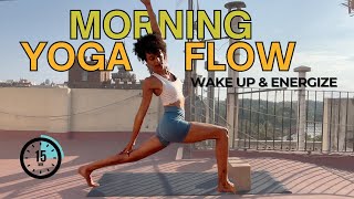 15 Min Morning Yoga Flow || Wake Up & Feel Energized