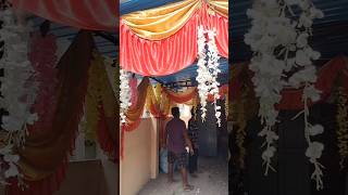 flowers decoration ideas for Puja background #viral #birthday #pandals #viral #shorts