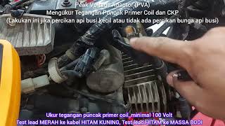 Cara Menggunakan Peak Voltage Adaptor (Mengukar tegangan puncak Ignition Coil dan Sensor CKP)