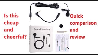 Gyvazla budget YouTube lavalier lapel Microphone. Quick comparison review.