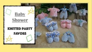 Baby Shower Crochet Party Favors:  Clothing Line Theme