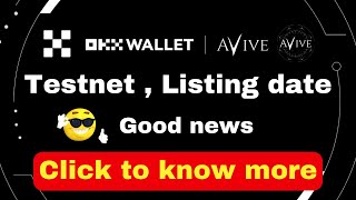 Avive world listing | Avive coin withdrawal | avive testnet | crypto airdrdops