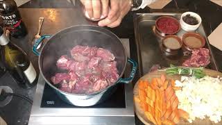 Julien Duboué - Recette Bœuf bourguignon au cassis