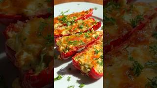 Stuffed peppers with Feta #stuffedpeppers #paprika #shorts #recipe #asmr #cooking