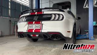 Magnaflow dual catback exhaust with magnaflow quad tips Ford mustang GT 5.0 - Nitrofuze Garage