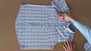 Best idea for beginners to use old shirts. Sewing techniques