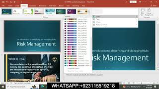 PowerPoint 2019 Module 4 SAM Project 1a | Renfrew Financial Services Risk Management Presentation