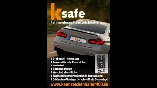 Rahmenloser Kennzeichenhalter Ksafe