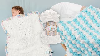 Детское одеяло с попкорном и Alize Puffy