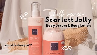 REVIEW SCARLETT Jolly Body Serum & Body Lotion✨ apa bedanya?🤔