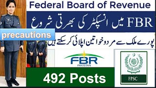 How to apply online Inspector Inland Revenue Jobs through FPSC