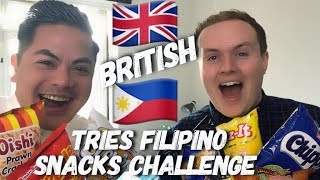 BRITISH TRIES FILIPINO SNACKS I   FOOD CHALLENGE    I  VLOG#64