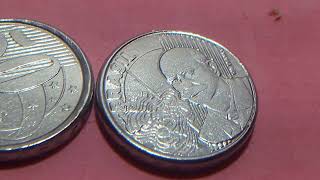 ERROR SOBRECARGADAS ENTRE EL CANTO Y EL PECHO DEL BARÓN DE RÍO BRANCO 50ctvs 2008 BRASIL