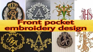 Front pocket design || front pocket embroidery design #logodesign#