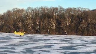 they let us land on a frozen lake