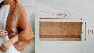 사각형  원단 으로 초간단 바느질 아이디어 / 10분 만에 완성 .Simple sewing idea with square fabric / completed in 10 minutes