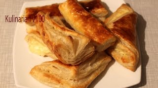 Хачапури с Сыром из Слоеного Теста Вкусный и Простой Рецепт