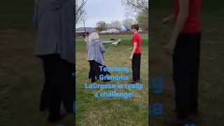 Teaching Grandma LaCrosse #fun #love #grandma #play #boy #shorts