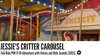 Jessie's Critter Carousel Full Ride Through | Disney California Adventure | [November 2021]