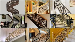 beautiful stairs railing design | cnc laser metal railing design #cncdesign