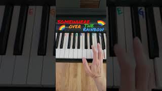 Somewhere Over The Rainbow - Piano Tutorial - Easy Piano Songs - Beginner Piano Songs - #Shorts