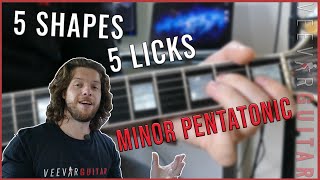 Minor Pentatonic - 5 Shapes 5 Licks - Nick's Quick Bits