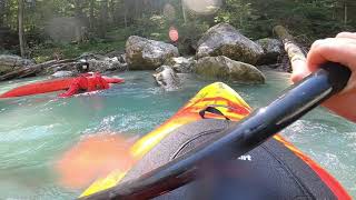 Wildwasserpaddeln auf der Loisach durch die Griesenschlucht