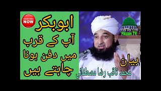 Muhammad Saqib Raza Mustafai Sahab | Bayaan | ابو بکر آپ کے قرب میں دفن ہونا چاہتا ہے