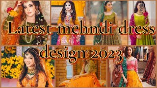 Latest mehndi dress design 2023