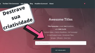 Site gerador de títulos e ideias de conteúdo