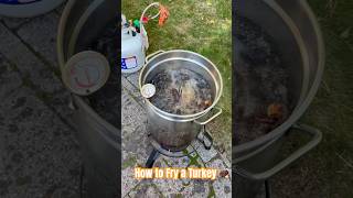 🦃 How to Fry a Turkey! #turkey #cook #fry #shorts #oil #chicken #thanksgiving #meat #viralvideo