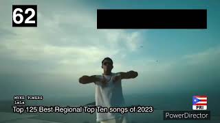 NEW VIDEO: Top 125 Best Regional Top Ten songs of 2023