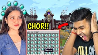 😁 STEALING @TechnoGamerzOfficial  DIAMOND FROM HIS CASTLE IN MINECRAFT | Techno Gamerz | Minecraft