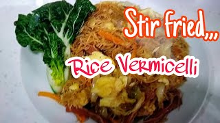 Simply Stir fried Rice Vermicelli//Daily Cooking