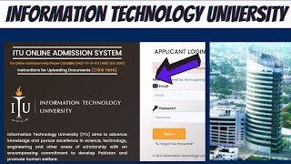 Information Technology University ITU Lahore Punjab Admission Engineering & Business Entry Test