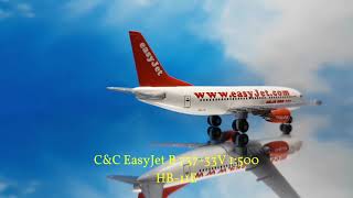 ✈ C&C EasyJet B 737-33V, HB-11E (With "www.easyJet.com" Titles) 1:500 ✈