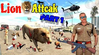 Lion 🦁 Attack 🗡😰 | indian bike driving 3d |Funny story | part 1 |indian bike driving 3d Lion Attack