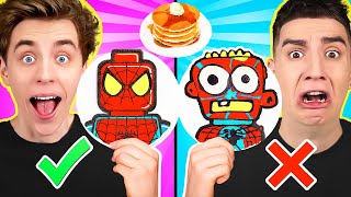 Рисуем Блинами Челлендж 🥞 PANCAKE ART 🥞 ВЫБЕРИ ЛУЧШИЙ БЛИН ! Учимся рисовать ЭМОДЖИ DIY ТЕСТОМ !