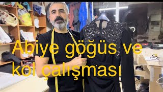 ABİYE ELBİSENİN GÖĞÜS  DEKOLTESİNİ KAPATTIK VE KOL YAPTIK / abiye