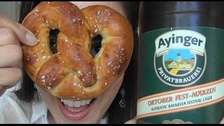 SassEsnacks ASMR: Oktoberfest Pretzel & Beer (Brezel und Bier) | German Food | Eating Sounds